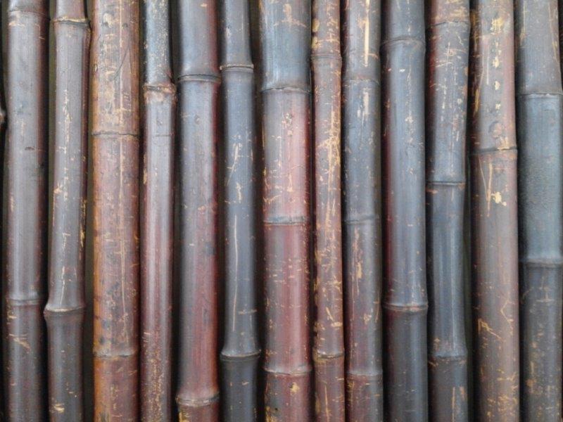 Jati Smoked Bamboo Fence Closeup