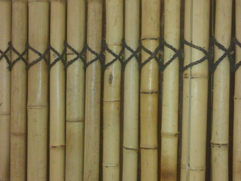 Kokomo Natural Bamboo Fence Closeup