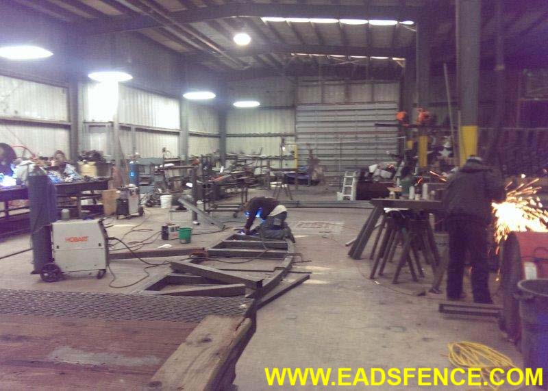 Welding in our Iron Fabrication Shop