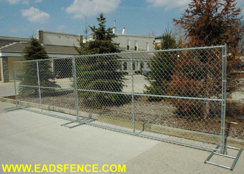 6' Chain Link Temporary Fence with Stands