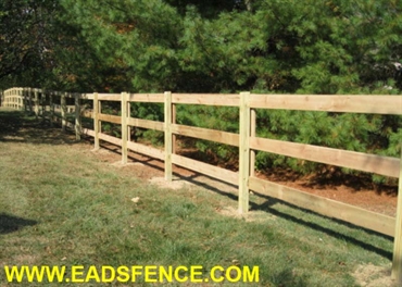 Picture of 3 Rail  Board Fence Photo Gallery