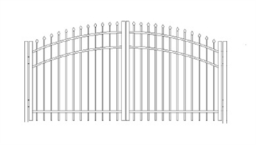 Picture of S1 Bennington Greenwich Arched Double Gates Drawing