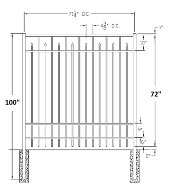 Picture of 72" S3 Essex Drawing