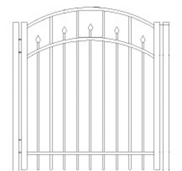 Picture of S3 Essex Arched Walk Gate Drawing