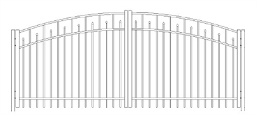 Picture of S3 Essex Greenwich Arched Double Gates Drawing