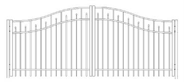 Picture of S3 Essex Woodbridge Double Gates Drawing