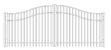Picture of S4 Saybrook Woodbridge Arched Double Gates Drawing