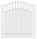 Picture of S7 Horizon Arched Walk Gate Drawing