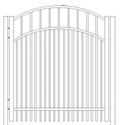 Picture of S7 Horizon Arched Walk Gate Drawing