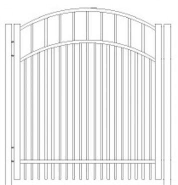 Picture of S7 Horizon Arched Walk Gate Drawing