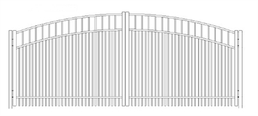 Picture of S7 Horizon Greenwich Arched Double Gates Drawing