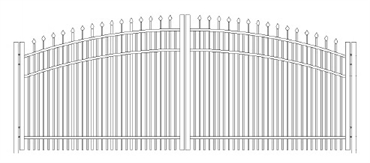 Picture of S8 Falcon Greenwich Arched Double Gates Drawing