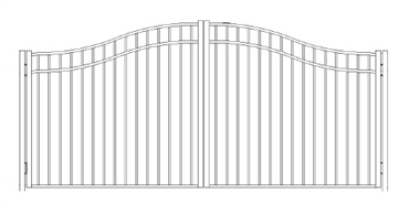 Picture of S9 Storrs Woodbridge Arched Double Gates Drawing