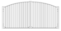 Picture of S10 Derby Greenwich Arched Double Gates Drawing