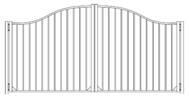 Picture of S10 Derby Woodbridge Arched Double Gates Drawing