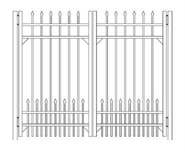 Picture of S1 Bennington with Doggie Panel Double Gate Drawing