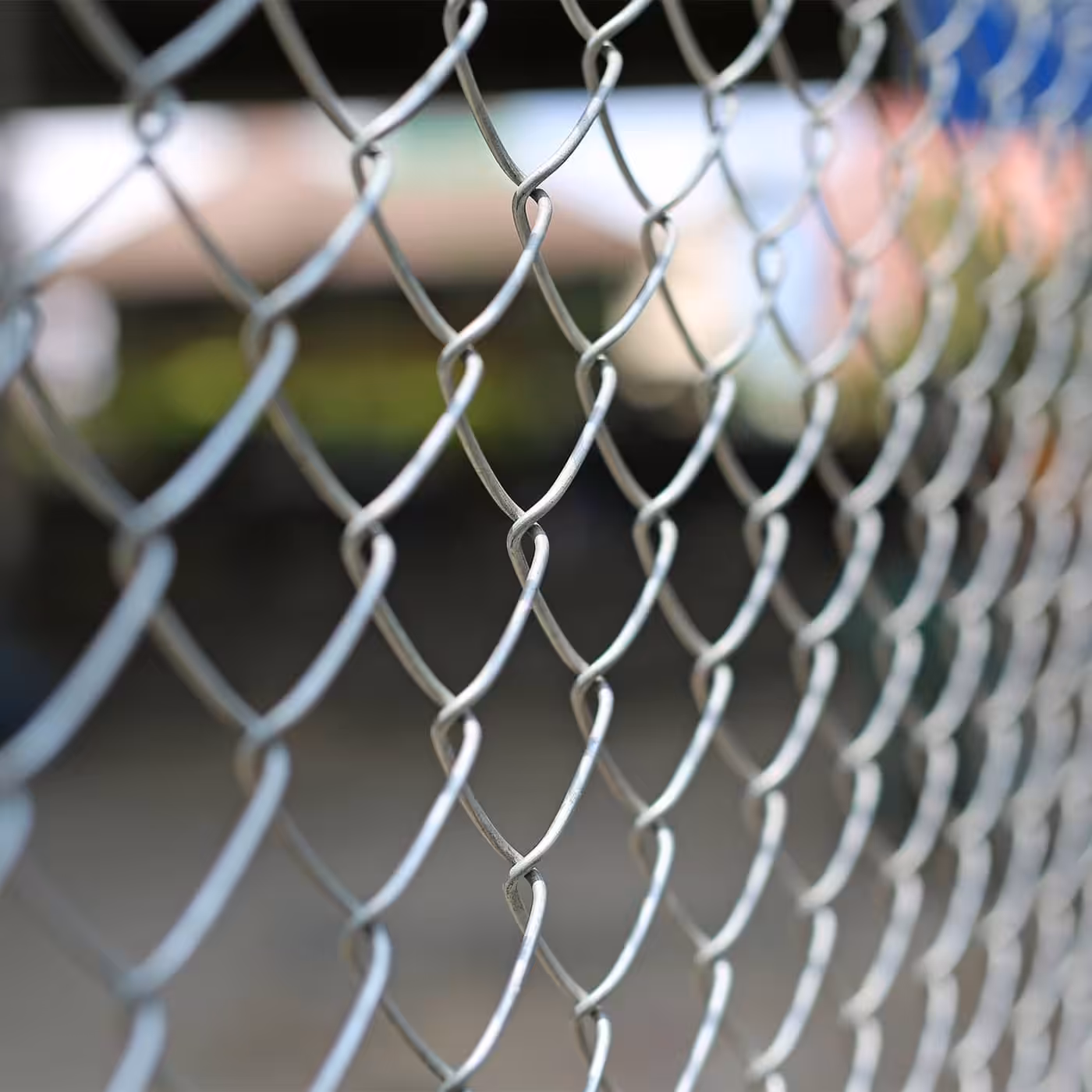 Eads galvanized chain link fence.