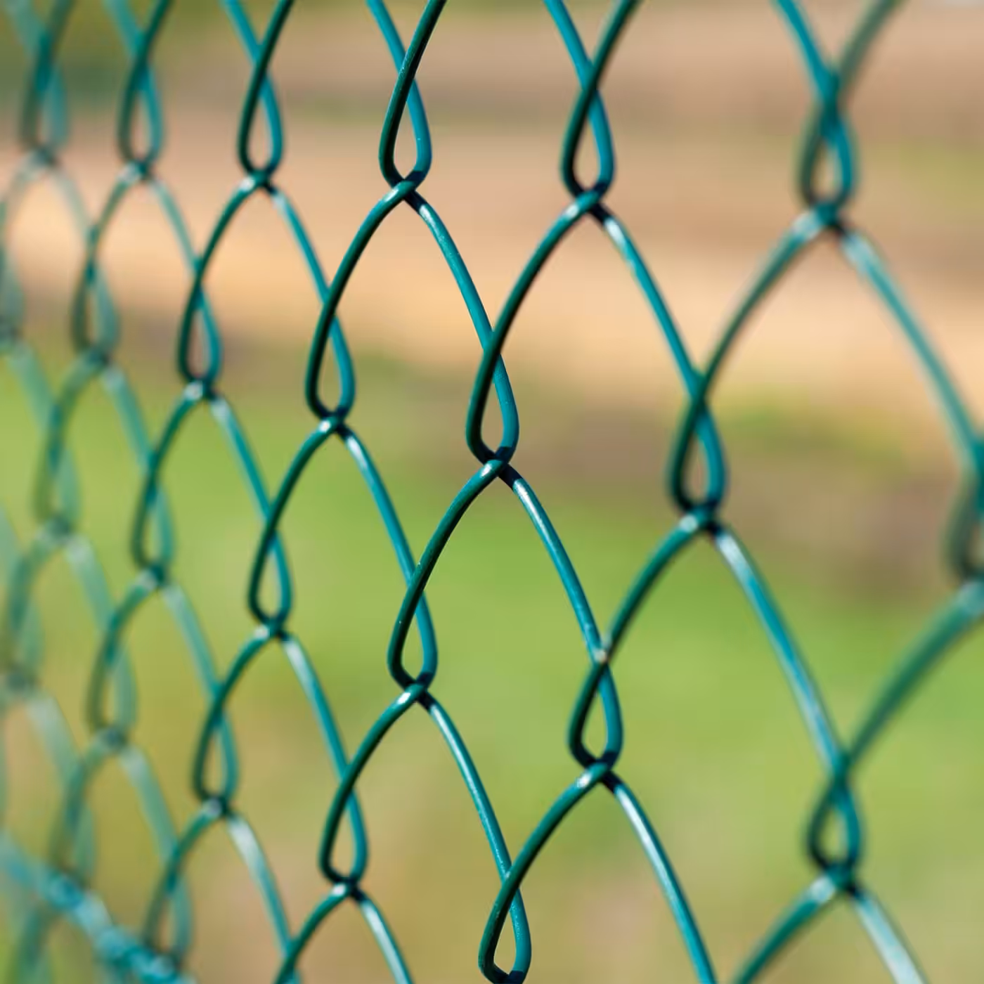 Chain link fence option: vinyl coated.