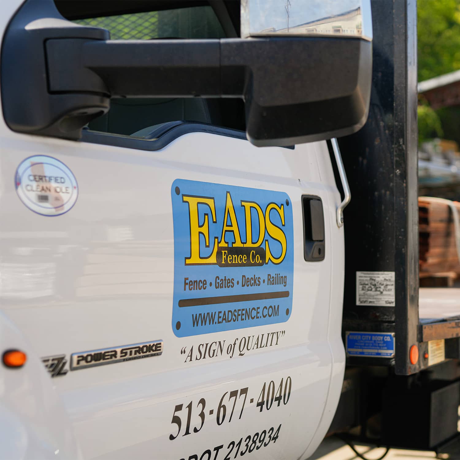 EADs fencing company truck.