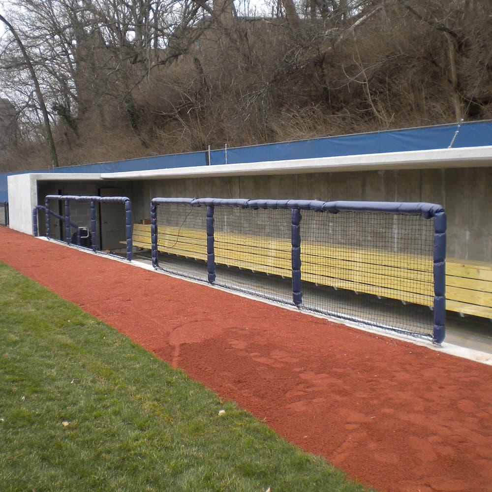 A Customizable Options of a fence on a baseball dugout