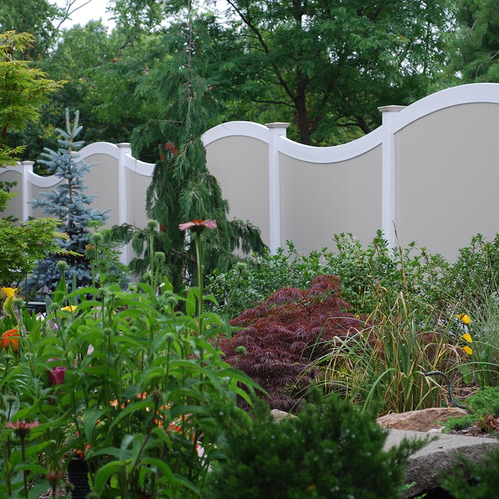 A custom designed fences with curves