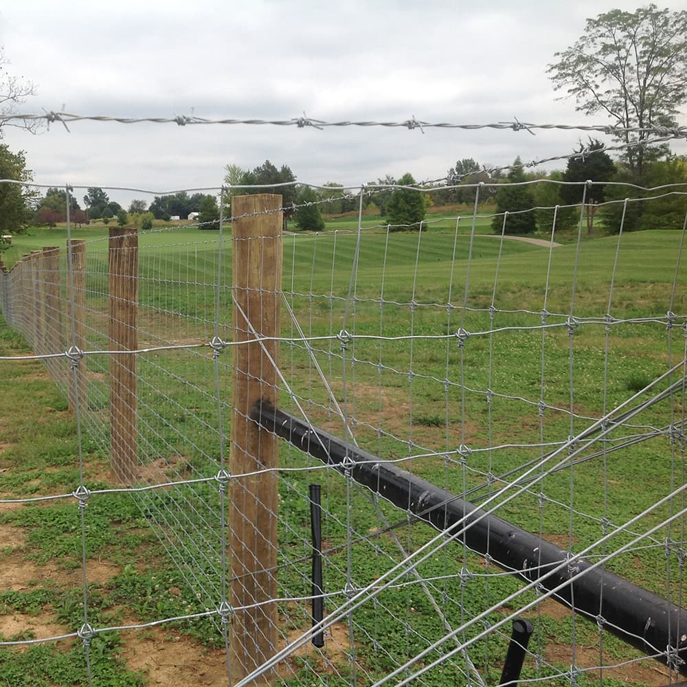 A Woven Wire Fencing on a farm